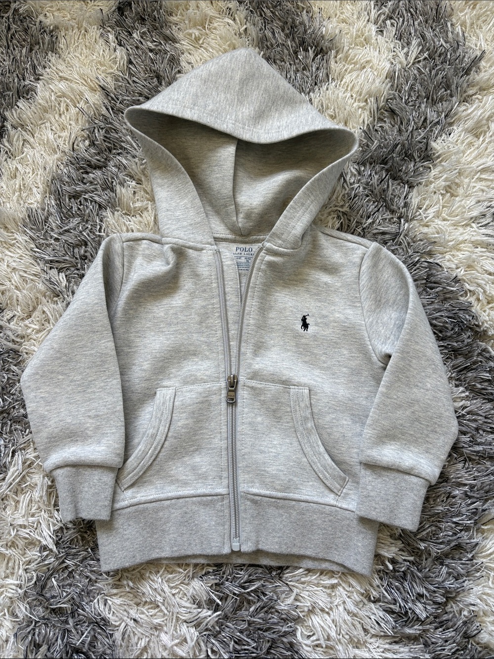 Polo by Ralph Lauren Light Gray Toddler Zip-Up Hoodie 2/2T